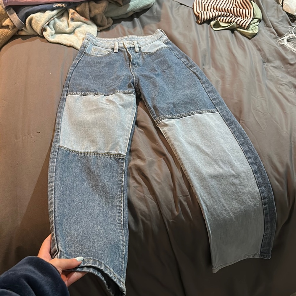 two colour jeans